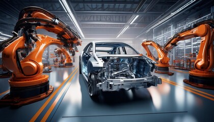 Fototapeta premium car in manufacturing 
