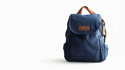 Naklejka premium School backpack isolated on white background with copy space. 