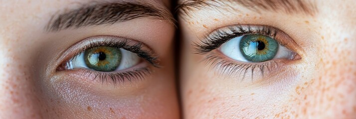  A tight shot of someone's blue eyes, adorned with freckles on the lashes, and a constellation-like cluster of freckles in the iris