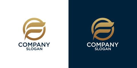 initial f abstract monogram logo vector design