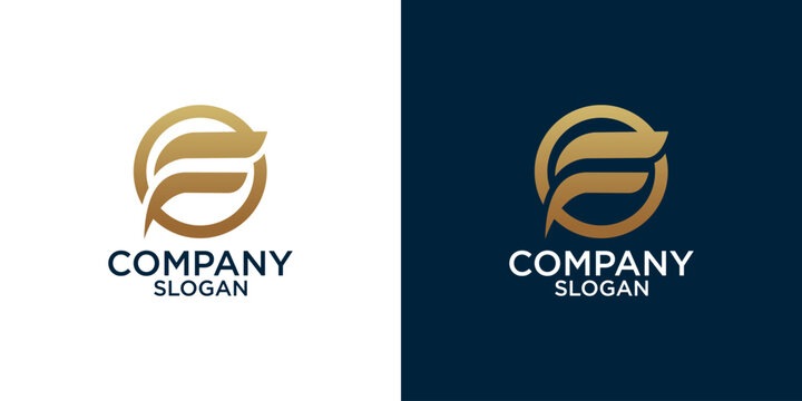 initial f abstract monogram logo vector design