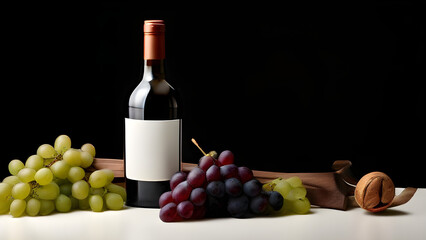 Obraz premium still life with wine and grapes