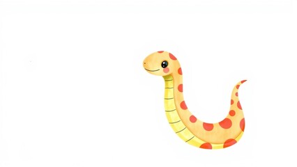 Cute cartoon snake character.