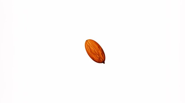 2d Graphic almond icon isolated on a white screen