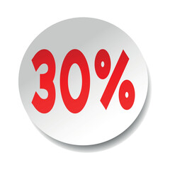 round sticker 30% off sale