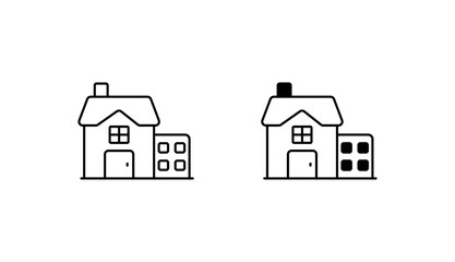 Sober Living Home icon design with white background stock illustration