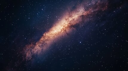 Fototapeta premium Stunning Galactic View with Vibrant Stars and Nebulae