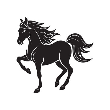 recommend clip art: rider horse silhouette vector, black and white silhouette, vector and illustration