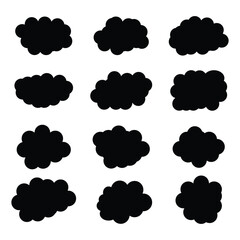 vector cloud shape illustration set design
