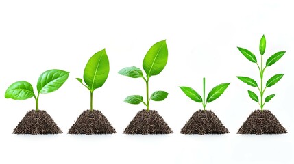 Naklejka premium Plant Growth Stages New Life
