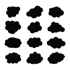 vector cloud shape illustration set design