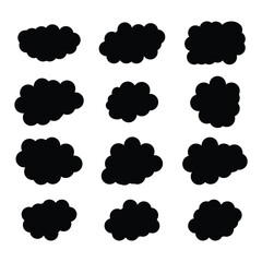 vector cloud shape illustration set design