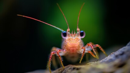  A close-up of a bug on a piece of wood with a softly blurred background