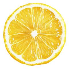 lemon slice, clipping path, isolated on white background
