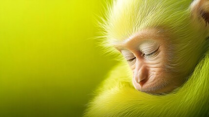 eyes closed, head at ease on another monkey's back