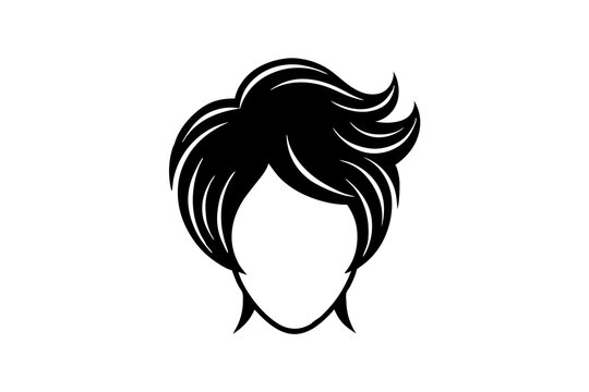 recommend clip art: western Hairstyle Silhouette Icon 