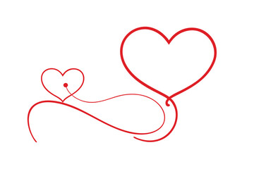 A charming line art heart with an arrow icon in doodle style. This simple and creative vector illustration is perfect for romantic designs, Valentine&rsquo;s Day cards, or wedding invitations.