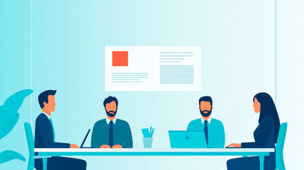 A diverse group of professionals in a meeting.