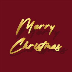 merry christmas typograpy illustration