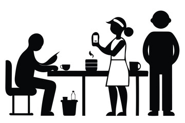 Fototapeta premium Blood Glucose Monitoring at Work and Cafes