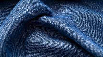  A tight shot of a blue fabric, featuring a slight segment of lighter blue fabric on its left side