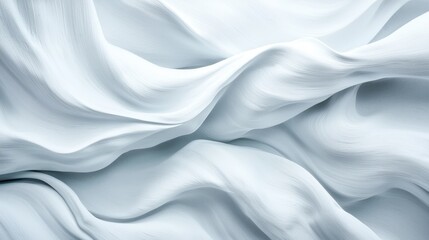 Obraz premium A tight shot of white fabric featuring a wavy design at its upper and lower edges