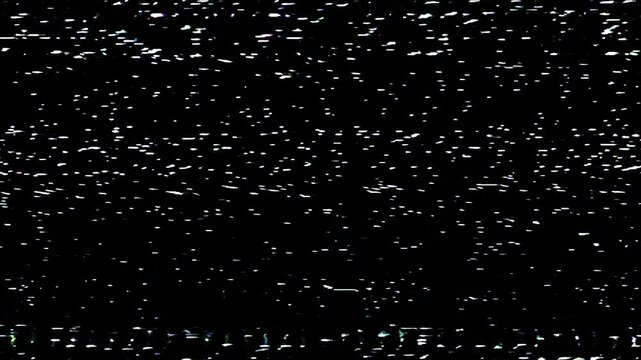  Bad CRT Analog TV Static Glitches Seamless 4K Video Overlay Background Loop