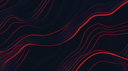 Dynamic red waves on a dark background create a striking visual effect, enhancing the modern aesthetic of digital design