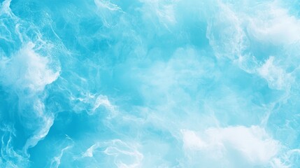 Obraz premium A close-up of blue-and-white water with a single white cloud suspended in its center