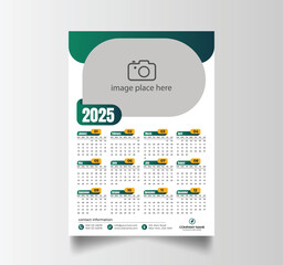 Vector Layout Of A Wall Or Desk Simple Calendar 