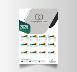 Vector Layout Of A Wall Or Desk Simple Calendar 