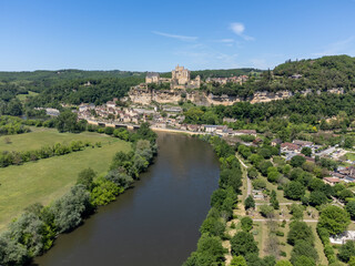 Beynac-et-Cazenac village located in Dordogne department in southwestern France with medieval...