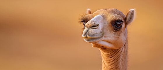 Obraz premium A tight shot of a giraffe's face against a softly blurred backdrop of its head