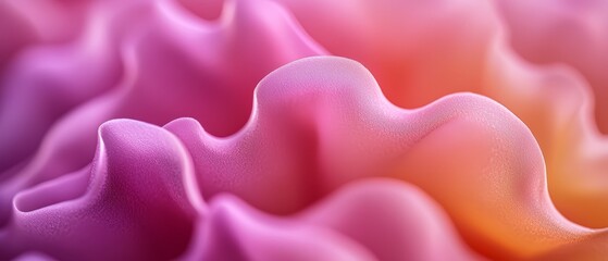 Obraz premium A tight shot of a pink-orange material with a softly blurred upper portion