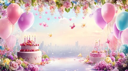 Celebrate your special day with our exquisite Birthday Background Card design, perfect for showcasing your most cherished moments.