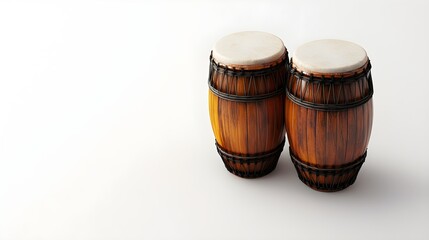 Realistic image of Conga drums with high-definition details for musical performance visuals