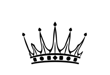 modern minimalist crown design isolated on a clean white background create with ai