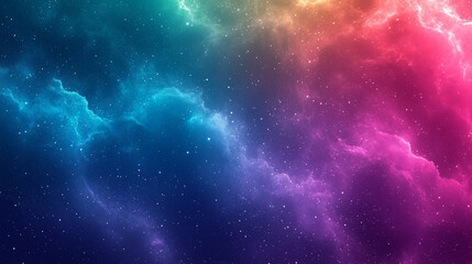 Fototapeta premium Colorful Nebula with Blue, Green, and Pink Hues in Outer Space