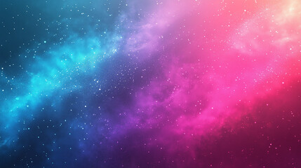 Fototapeta premium Vibrant Cosmic Gradient Starscape Abstract Digital Artwork With Bright Neon Elements