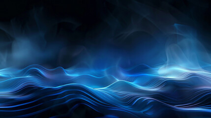 Fototapeta premium dark background with blue lines and spotlights