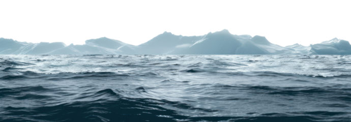 PNG  Serene arctic ocean and mountains