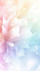   Blue and Pink Background with White and Pink Flowers