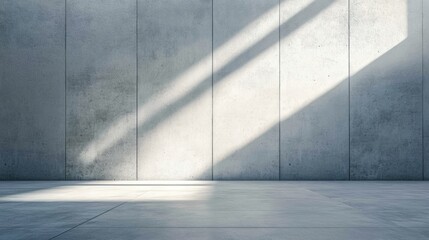 Obraz premium Minimalist Concrete Wall with Light Shadows