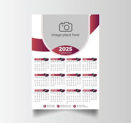 Modern 2025 Simple Calendar Planner Design