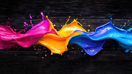  one is blue, another pink, and the third is yellow