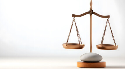 A scale with two sides, one side is empty and the other side is full