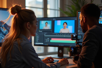 Photo editing in the office

