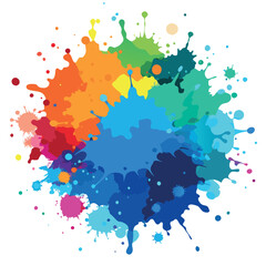 Colorful watercolor splash background vector