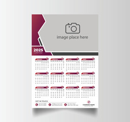 Modern 2025 Simple Calendar Planner Design