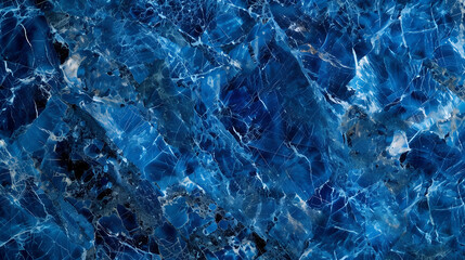 Obraz premium Rich blue marble texture background featuring striking patterns and veins